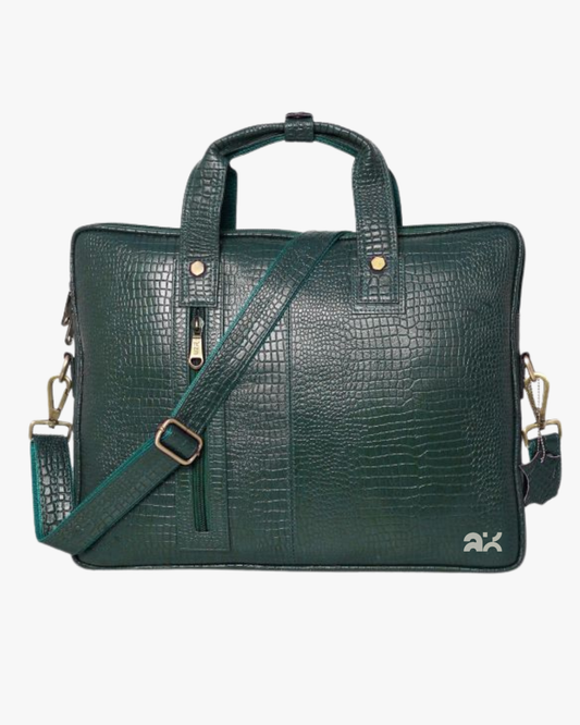 Premium Textured PU Leather Laptop Bag