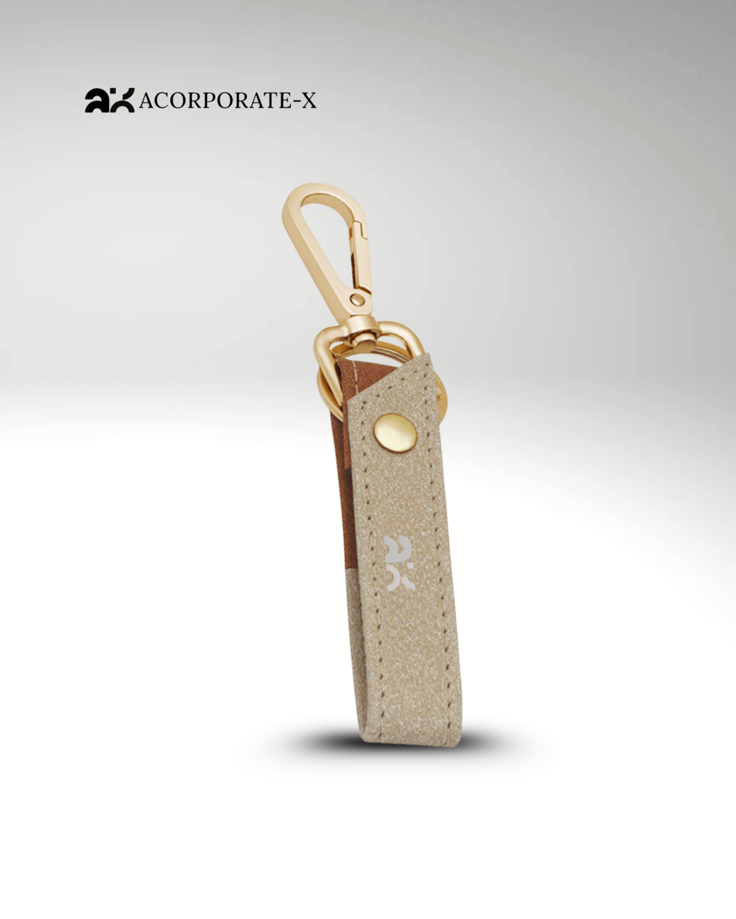 Premium Matte-Brown and Orange Key Ring