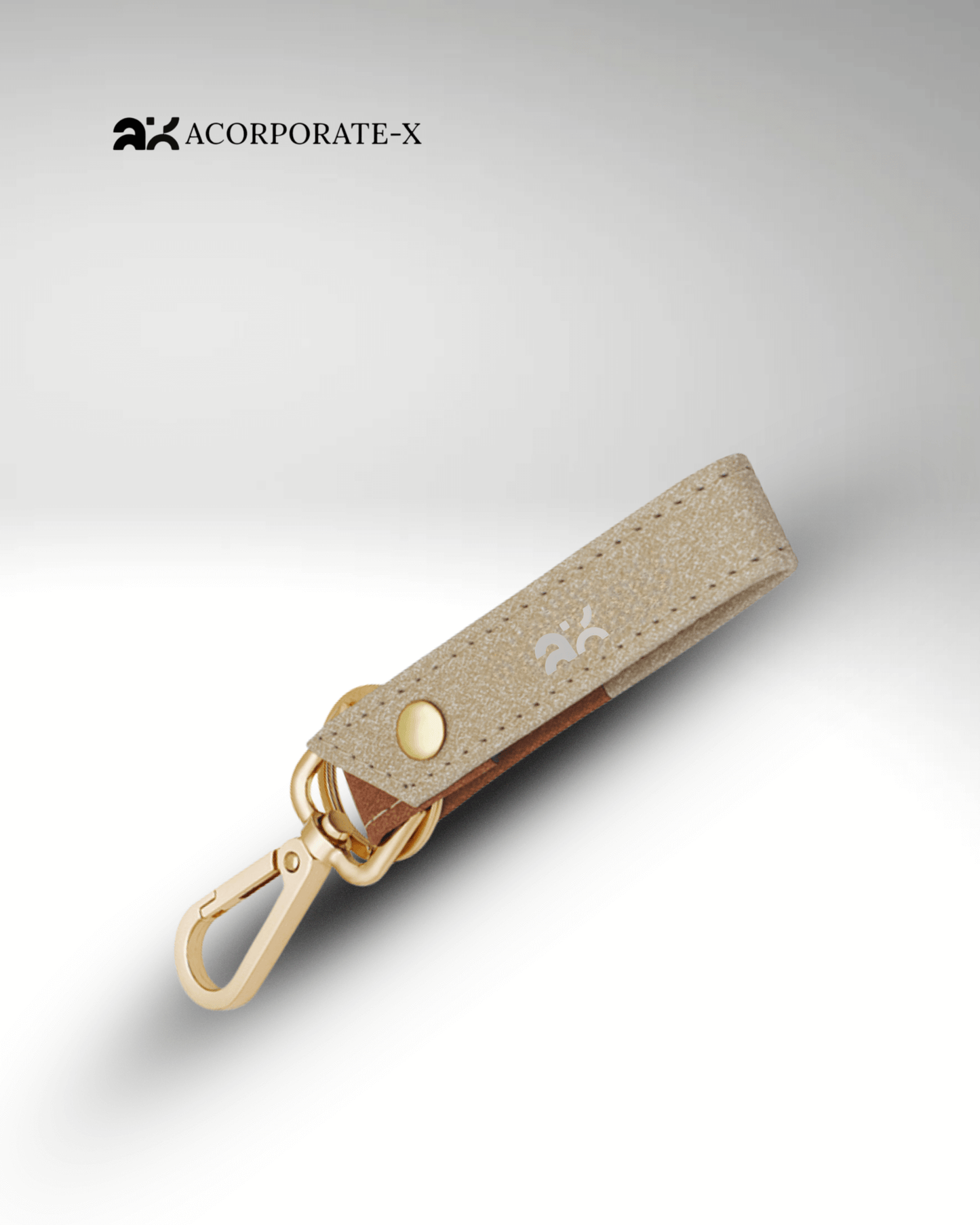Premium Matte-Brown and Orange Key Ring