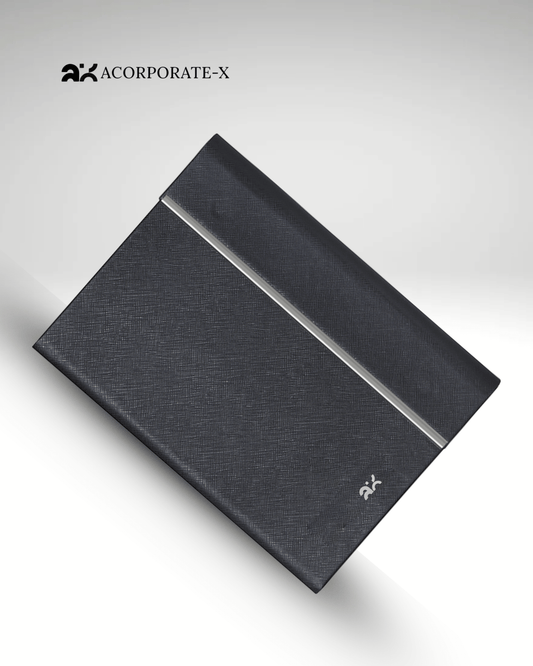 Premium Gray & Silver Leather Diary | Premium Professional Notebook