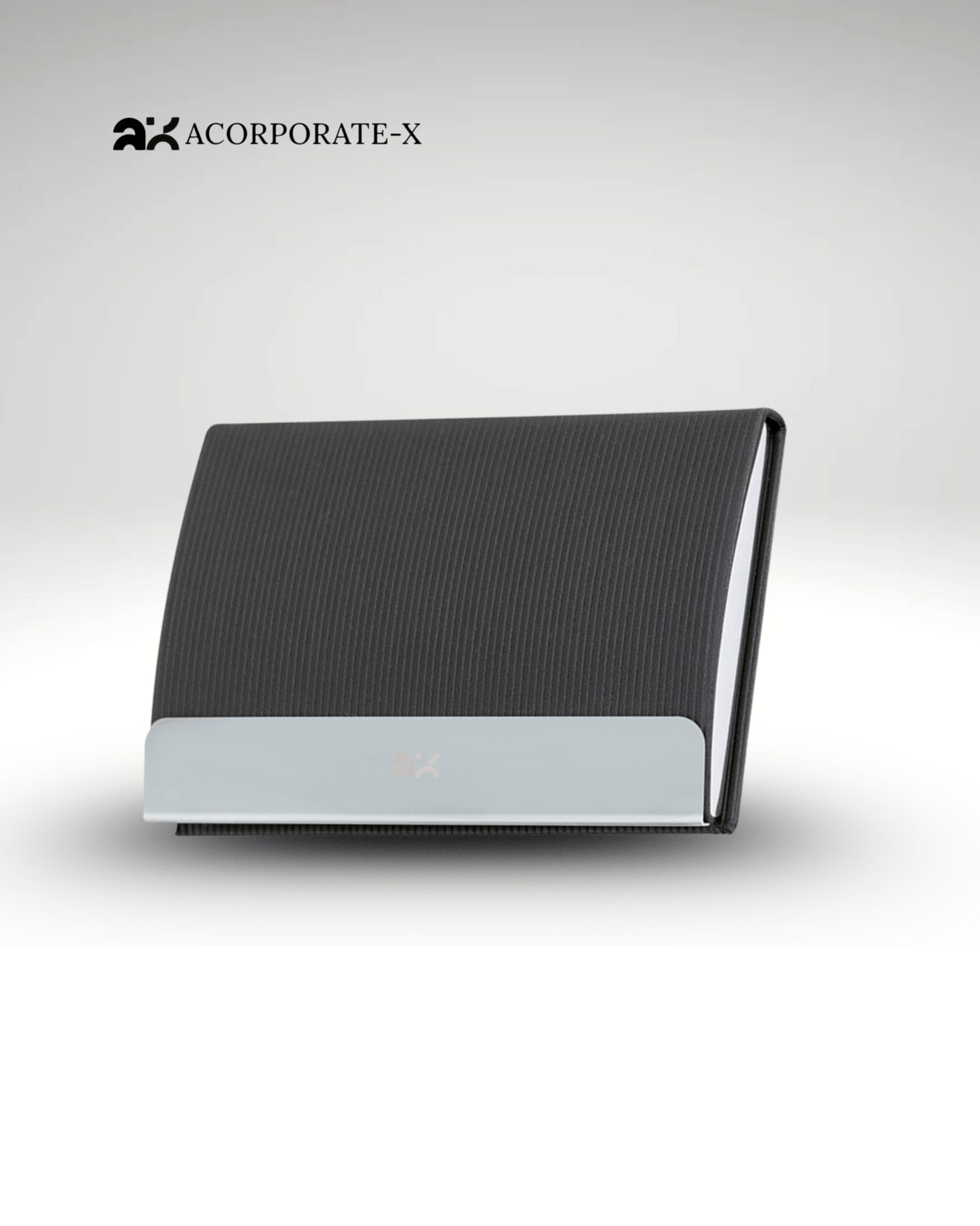 Premium Gray & Silver Cardholder