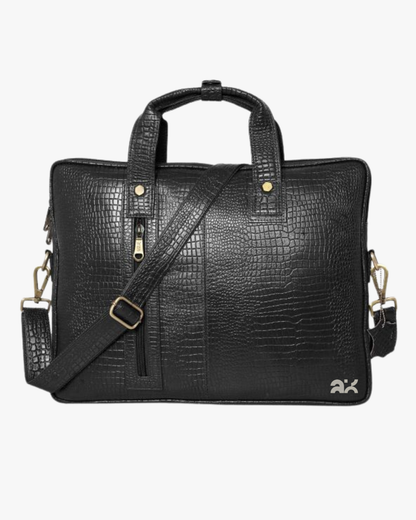 Premium Textured PU Leather Laptop Bag for Men & Women – Office & Travel Friendly (Available in 5 Colors)