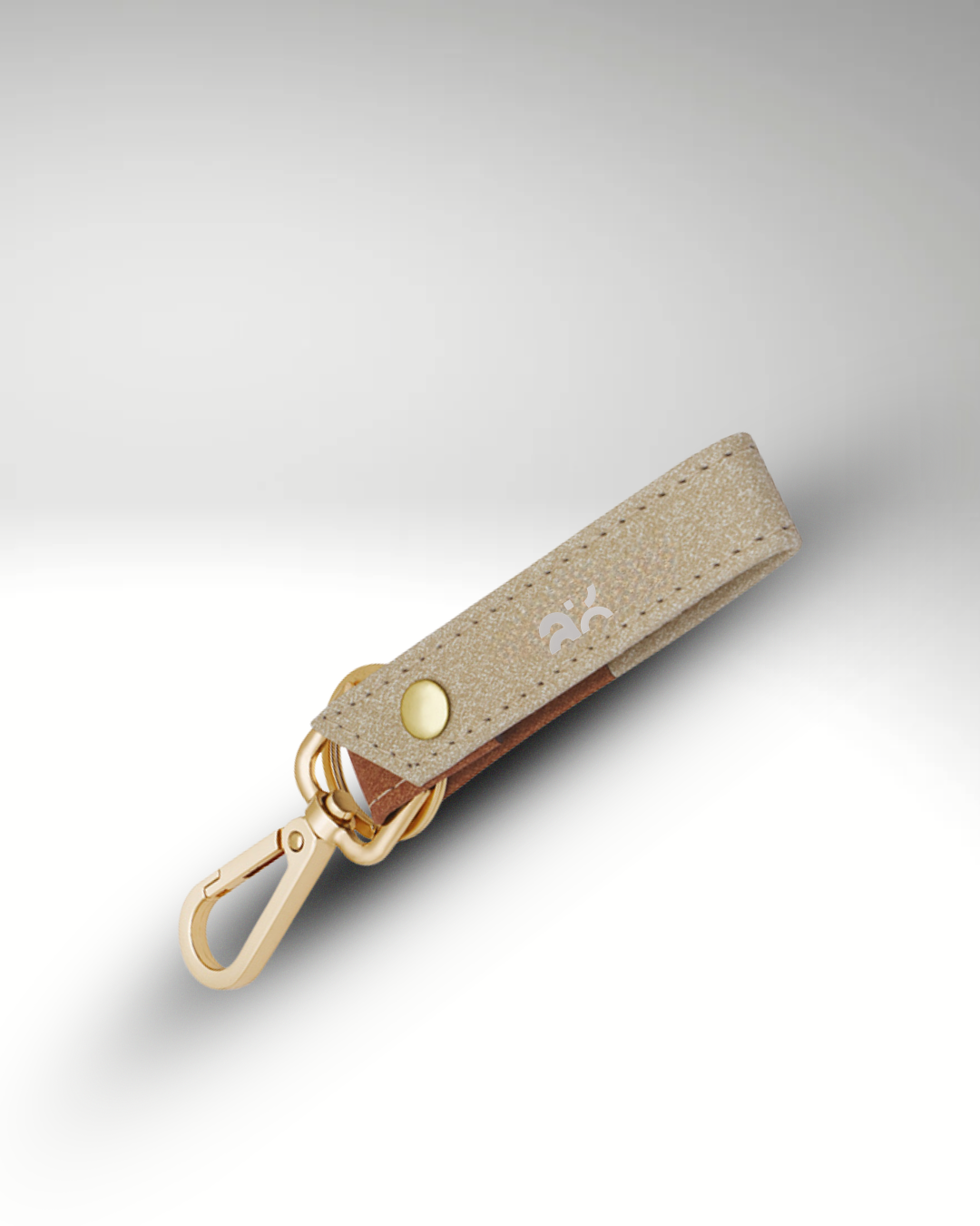 Premium Matte-Brown and Orange Key Ring