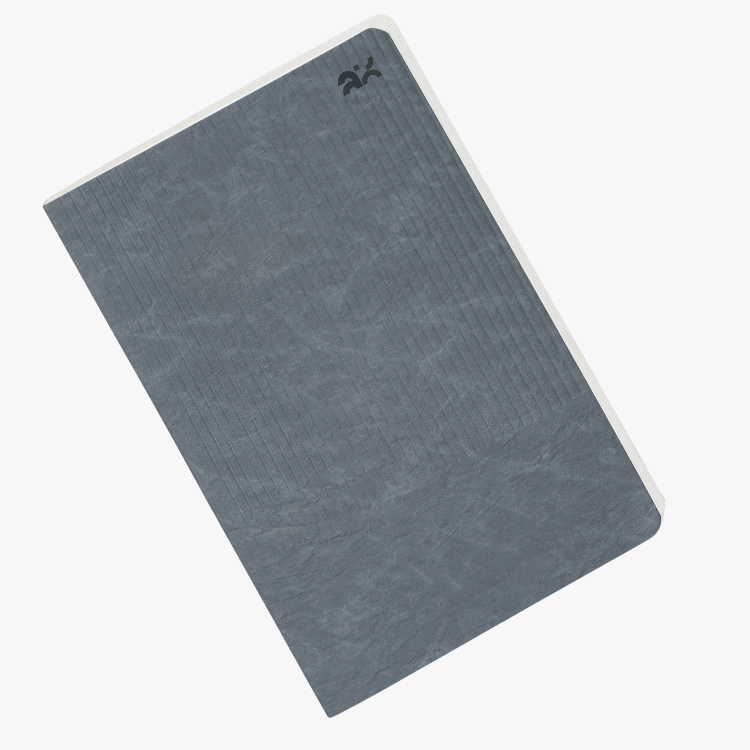 Gray textured mat with a brand logo on a white background