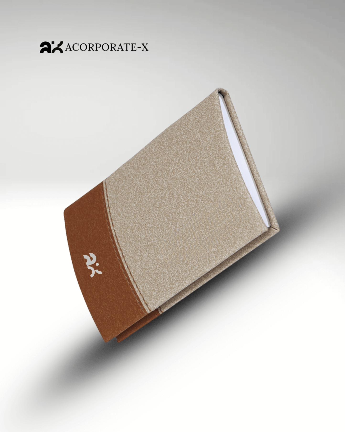Premium Matte-Brown and Orange Cardholder