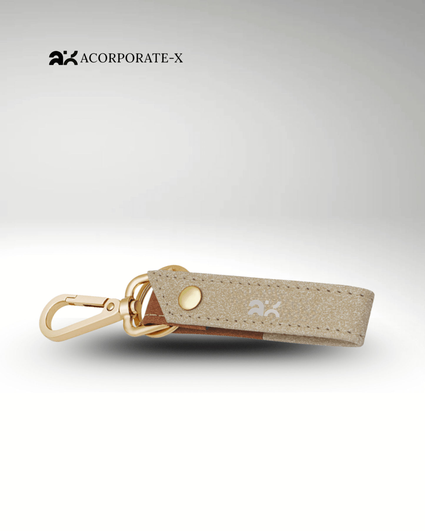 Premium Matte-Brown and Orange Key Ring